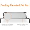 imageAmazon Basics Cooling Breathable Elevated Dog Bed with Metal Frame for Small Dogs 36 x 22 x 75 Inch GreenGrey