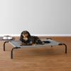 imageAmazon Basics Cooling Breathable Elevated Dog Bed with Metal Frame for Small Dogs 36 x 22 x 75 Inch GreenGrey
