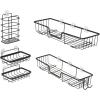 imageAmazon Basics Corner Shower Caddy Organizer Stainless Steel Black Set of 3Set of 5