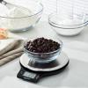 imageAmazon Basics Digital Kitchen Scale with LCD Display Batteries Included Weighs up to 11 pounds Black and Stainless Steel
