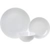 imageAmazon Basics Dinnerware Set Microwave and Dishwasher Safe Service for 6 18Piece Complete Kitchen Plates Dishes Bowls White Porcelain CoupeWhite Porcelain Coupe