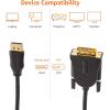 imageAmazon Basics DisplayPort to DVI Display Cable 1920x1080p 108060Hz GoldPlated Plugs 6 Foot 18 m Black6 Feet