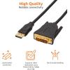 imageAmazon Basics DisplayPort to DVI Display Cable 1920x1080p 108060Hz GoldPlated Plugs 6 Foot 18 m Black6 Feet
