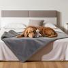 imageAmazon Basics Dog Blanket Washable Fleece Couch Cover Protector for Indoor Pets Small Medium Large Dogs 57x40 Inches Gray
