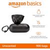 imageAmazon Basics Dog Poop Leak Proof Bags with Dispenser and Leash Clip Unscented 300 Count 20 Pack of 15 Black 13 x 9 Inch900 Count