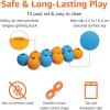 imageAmazon Basics Dog Toys Interactive Assorted Rubber Balls Pack of 3 25 inch Blue Beige OrangeFetch Balls Pack of 10