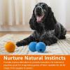 imageAmazon Basics Dog Toys Interactive Assorted Rubber Balls Pack of 3 25 inch Blue Beige OrangeFetch Balls Pack of 3