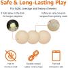 imageAmazon Basics Dog Toys Interactive Assorted Rubber Balls Pack of 3 25 inch Blue Beige OrangeGlow Balls Pack of 3