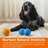 imageAmazon Basics Dog Toys Interactive Assorted Rubber Balls Pack of 3 25 inch Blue Beige OrangeSupreme Balls Pack of 3