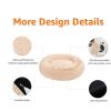imageAmazon Basics Donut Pet Bolster Faux Fur Bed for Dog Grey 36quot x 36quotBeige
