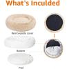 imageAmazon Basics Donut Pet Bolster Faux Fur Bed for Dog Grey 36quot x 36quotBeige