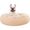 imageAmazon Basics Donut Pet Bolster Faux Fur Bed for Dog Grey 36quot x 36quotBeige