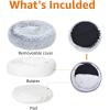 imageAmazon Basics Donut Pet Bolster Faux Fur Bed for Dog Grey 36quot x 36quotGrey