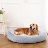 imageAmazon Basics Donut Pet Bolster Faux Fur Bed for Dog Grey 36quot x 36quotGrey
