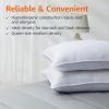 imageAmazon Basics Down Alternative Pillows Soft Density for Stomach and Back Sleepers Queen  Pack of 2 White 30 in L x 20 in WQueen  Pack of 2