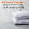 imageAmazon Basics Down Alternative Pillows Soft Density for Stomach and Back Sleepers Queen  Pack of 2 White 30 in L x 20 in WQueen  Pack of 2