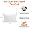 imageAmazon Basics Down Alternative Pillows Soft Density for Stomach and Back Sleepers Queen  Pack of 2 White 30 in L x 20 in WQueen  Pack of 2