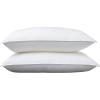 imageAmazon Basics Down Alternative Pillows Soft Density for Stomach and Back Sleepers Queen  Pack of 2 White 30 in L x 20 in WStandard Pack of 2