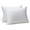 imageAmazon Basics Down Alternative Pillows Soft Density for Stomach and Back Sleepers Queen  Pack of 2 White 30 in L x 20 in WStandard Pack of 2
