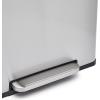 imageAmazon Basics Dual Compartment Recycling Trash Can with SoftClose Lid and Removable Liner Buckets 60 Liters Rectangular Grey Silver60 litre
