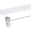 imageAmazon Basics Durable Wooden Pants and Skirt Hangers with Clips  White 10PackWhite