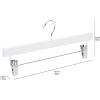 imageAmazon Basics Durable Wooden Pants and Skirt Hangers with Clips  White 10PackWhite