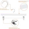 imageAmazon Basics Durable Wooden Pants and Skirt Hangers with Clips  White 10PackWhite