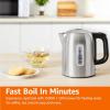 imageAmazon Basics Electric Stainless Steel Kettle for Tea and Coffee BPAFree Fast Boiling Auto ShutOff 18 Quarts 1500W Black and SilverStainless Steel
