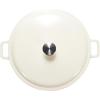 imageAmazon Basics Enameled Cast Iron Covered Round Casserole Skillet with Lid for Oven 33Quart WhiteWhite