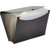 imageAmazon Basics Expanding Organizer File Folder Letter Size  Black 1PackBlack  Gray