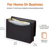 imageAmazon Basics Expanding Organizer File Folder Letter Size  Black 1PackBlack