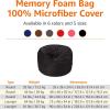imageAmazon Basics Extra Large Bean Bag Chair Lounger 7 ft Memory Foam Filled Microfiber Cover Pink SolidBlack