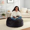 imageAmazon Basics Extra Large Bean Bag Chair Lounger 7 ft Memory Foam Filled Microfiber Cover Pink SolidBlack