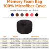 imageAmazon Basics Extra Large Bean Bag Chair Lounger 7 ft Memory Foam Filled Microfiber Cover Pink SolidBlack