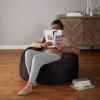 imageAmazon Basics Extra Large Bean Bag Chair Lounger 7 ft Memory Foam Filled Microfiber Cover Pink SolidBlack