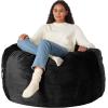 imageAmazon Basics Extra Large Bean Bag Chair Lounger 7 ft Memory Foam Filled Microfiber Cover Pink SolidBlack