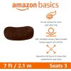 imageAmazon Basics Extra Large Bean Bag Chair Lounger 7 ft Memory Foam Filled Microfiber Cover Pink SolidBrown