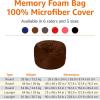 imageAmazon Basics Extra Large Bean Bag Chair Lounger 7 ft Memory Foam Filled Microfiber Cover Pink SolidBrown