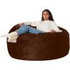 imageAmazon Basics Extra Large Bean Bag Chair Lounger 7 ft Memory Foam Filled Microfiber Cover Pink SolidBrown