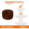 imageAmazon Basics Extra Large Bean Bag Chair Lounger 7 ft Memory Foam Filled Microfiber Cover Pink SolidBrown