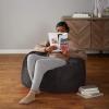 imageAmazon Basics Extra Large Bean Bag Chair Lounger 7 ft Memory Foam Filled Microfiber Cover Pink SolidGrey