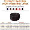imageAmazon Basics Extra Large Bean Bag Chair Lounger 7 ft Memory Foam Filled Microfiber Cover Pink SolidGrey