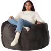 imageAmazon Basics Extra Large Bean Bag Chair Lounger 7 ft Memory Foam Filled Microfiber Cover Pink SolidGrey