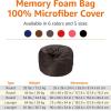 imageAmazon Basics Extra Large Bean Bag Chair Lounger 7 ft Memory Foam Filled Microfiber Cover Pink SolidGrey