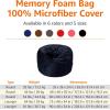 imageAmazon Basics Extra Large Bean Bag Chair Lounger 7 ft Memory Foam Filled Microfiber Cover Pink SolidNavy