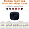 imageAmazon Basics Extra Large Bean Bag Chair Lounger 7 ft Memory Foam Filled Microfiber Cover Pink SolidNavy