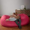 imageAmazon Basics Extra Large Bean Bag Chair Lounger 7 ft Memory Foam Filled Microfiber Cover Pink SolidPink