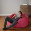 imageAmazon Basics Extra Large Bean Bag Chair Lounger 7 ft Memory Foam Filled Microfiber Cover Pink SolidPink