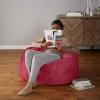 imageAmazon Basics Extra Large Bean Bag Chair Lounger 7 ft Memory Foam Filled Microfiber Cover Pink SolidPink
