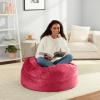imageAmazon Basics Extra Large Bean Bag Chair Lounger 7 ft Memory Foam Filled Microfiber Cover Pink SolidPink
